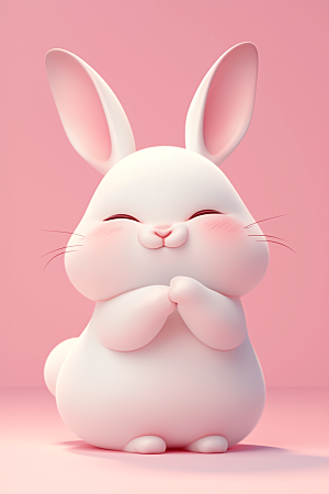 CG小兔子小白兔3D模型