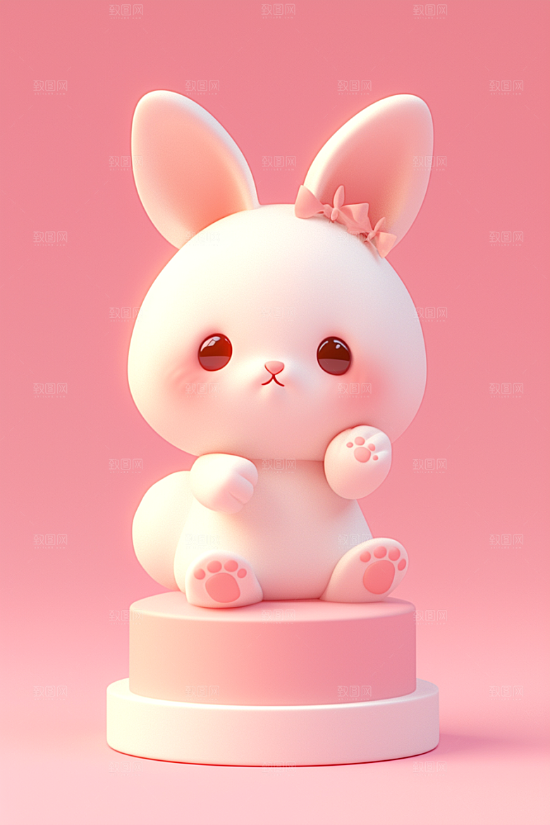 CG小兔子小动物卡通模型