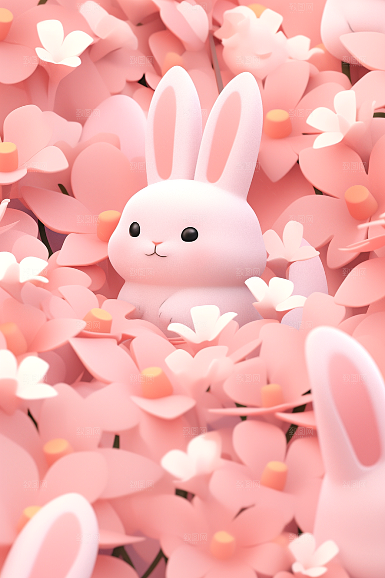 CG小兔子小动物IP模型