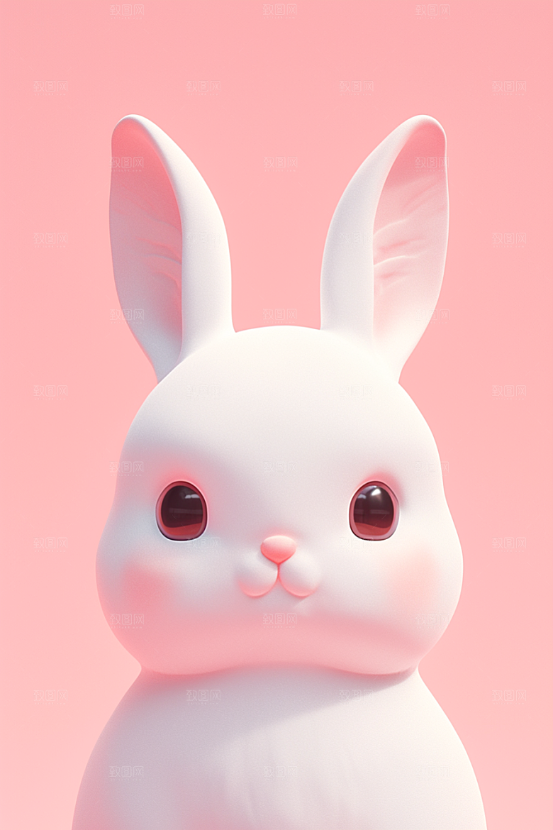 CG小兔子3D小白兔模型