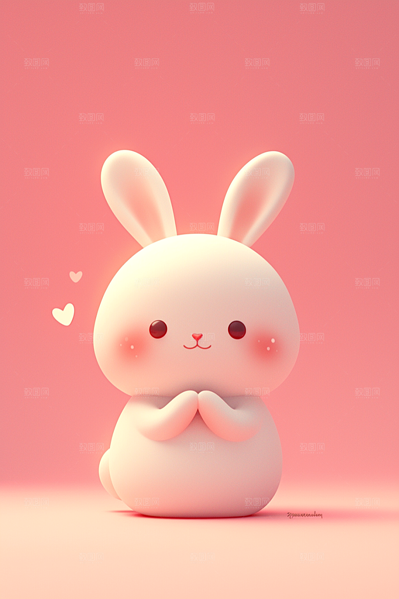 CG小兔子拟人立体模型