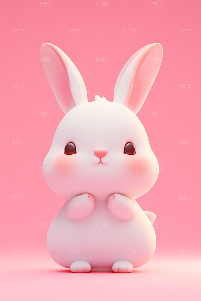 CG小兔子卡通立体模型