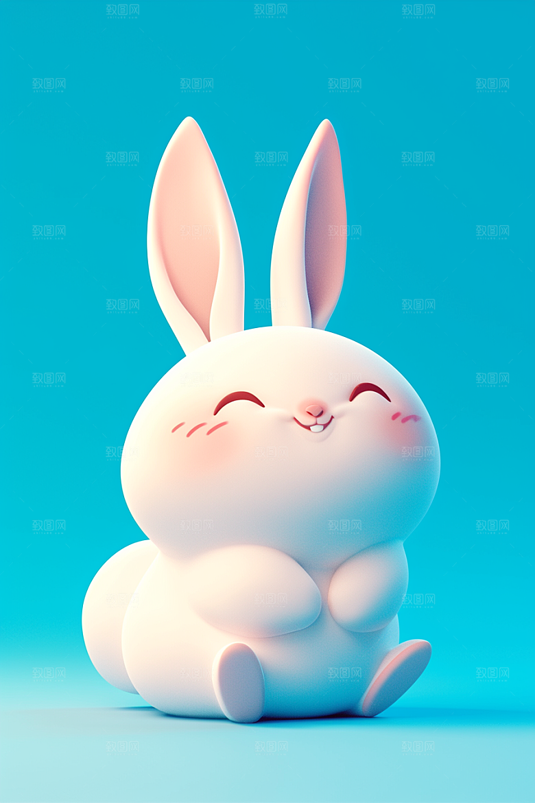 CG小兔子立体小白兔模型