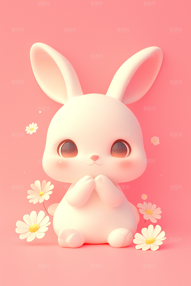 CG小兔子立体3D模型