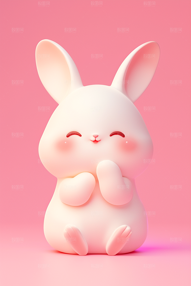 CG小兔子C4D形象模型