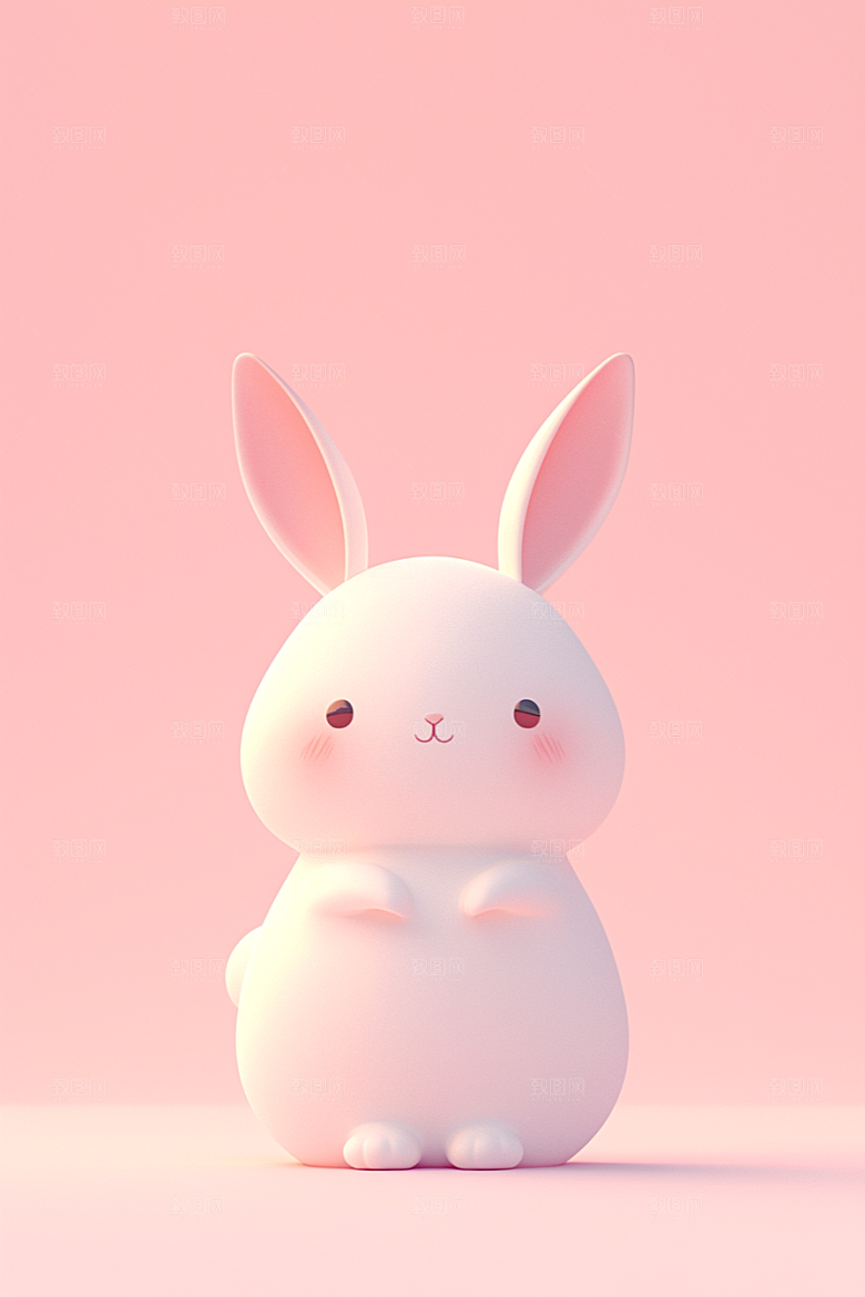 CG小兔子3D拟人模型