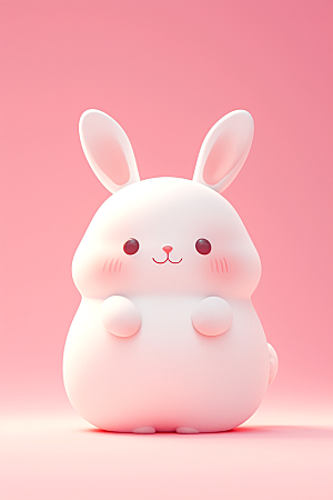CG小兔子拟人小白兔模型