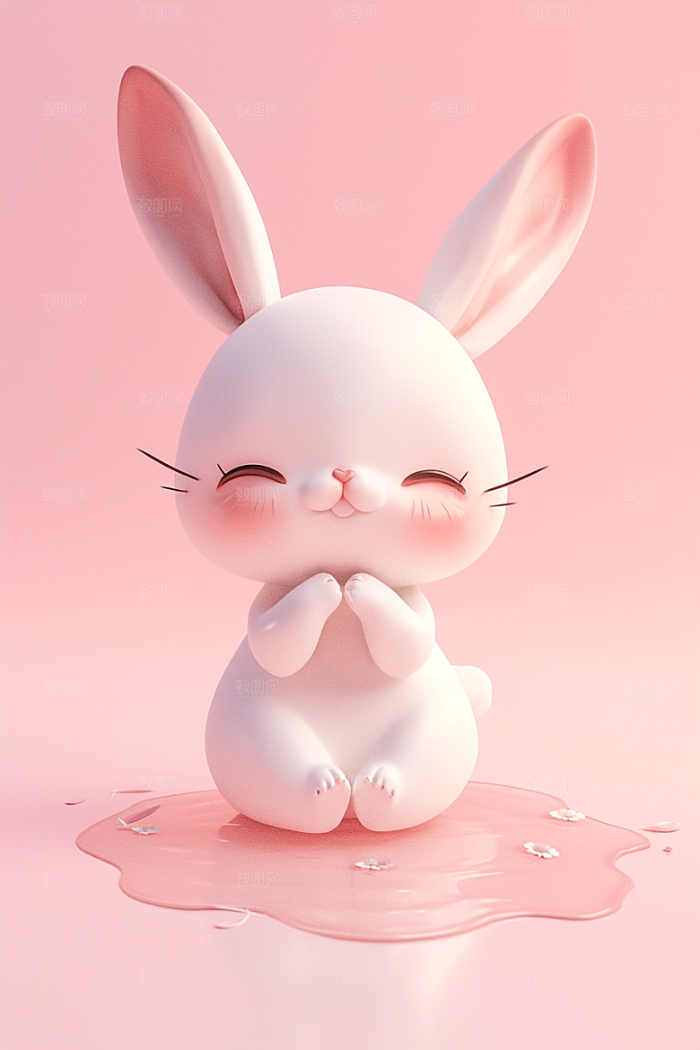 CG小兔子卡通小白兔模型