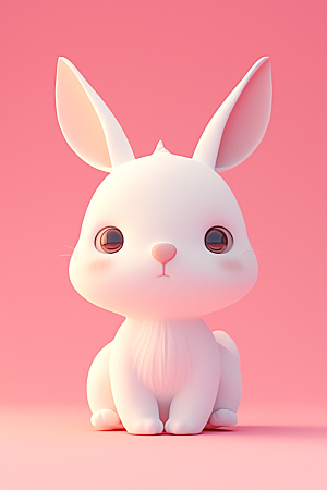 CG小兔子拟人立体模型