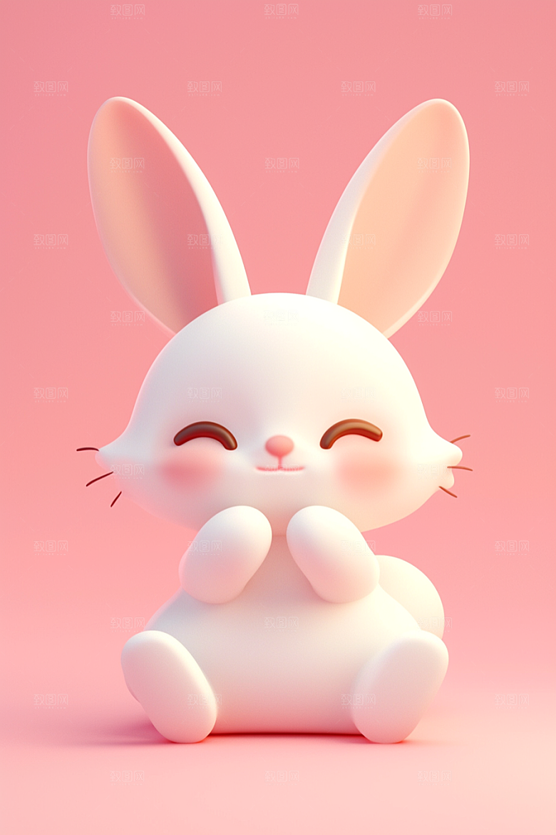 CG小兔子形象C4D模型