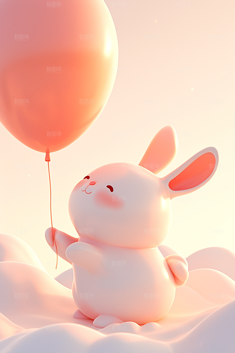 CG小兔子拟人立体模型