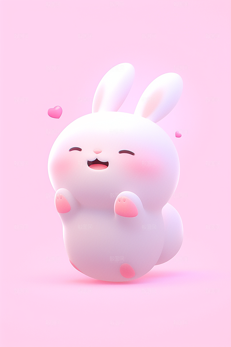 CG小兔子小白兔3D模型
