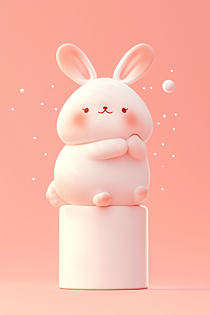 CG小兔子卡通可爱模型