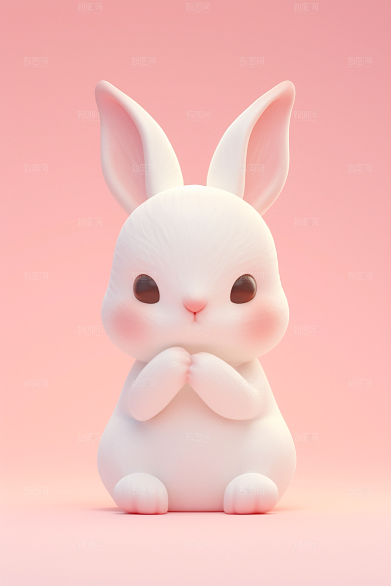 CG小兔子可爱3D模型