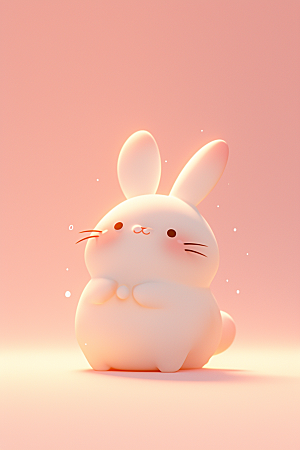 CG小兔子小白兔可爱模型
