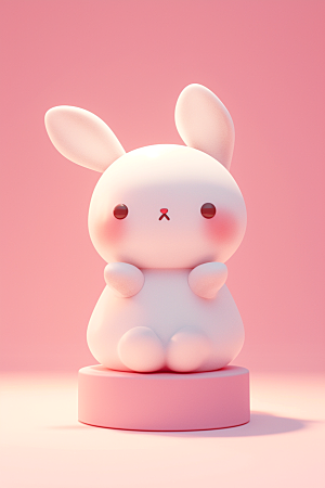 CG小兔子C4D3D模型