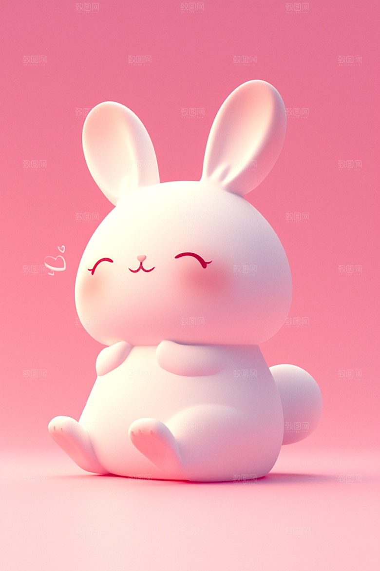 CG小兔子立体卡通模型