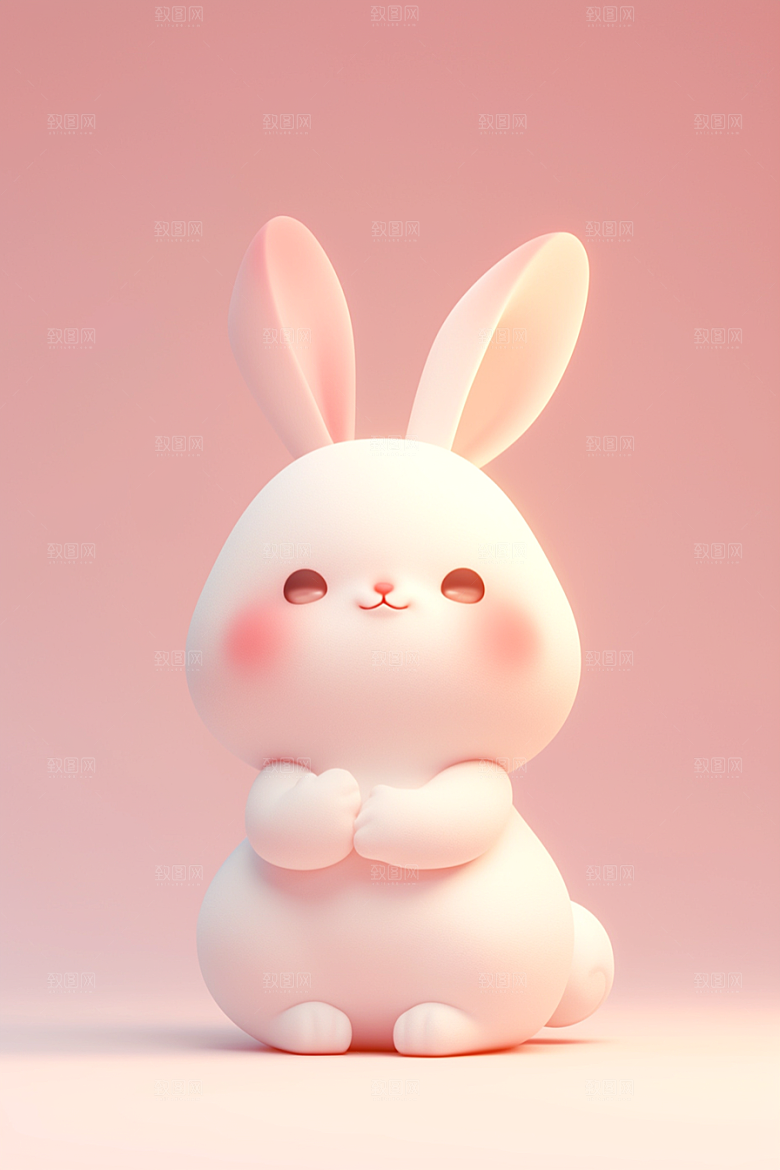 CG小兔子可爱3D模型