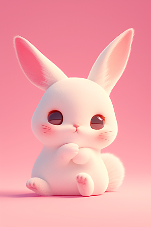 CG小兔子拟人小动物模型