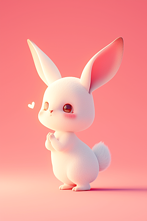 CG小兔子小动物C4D模型