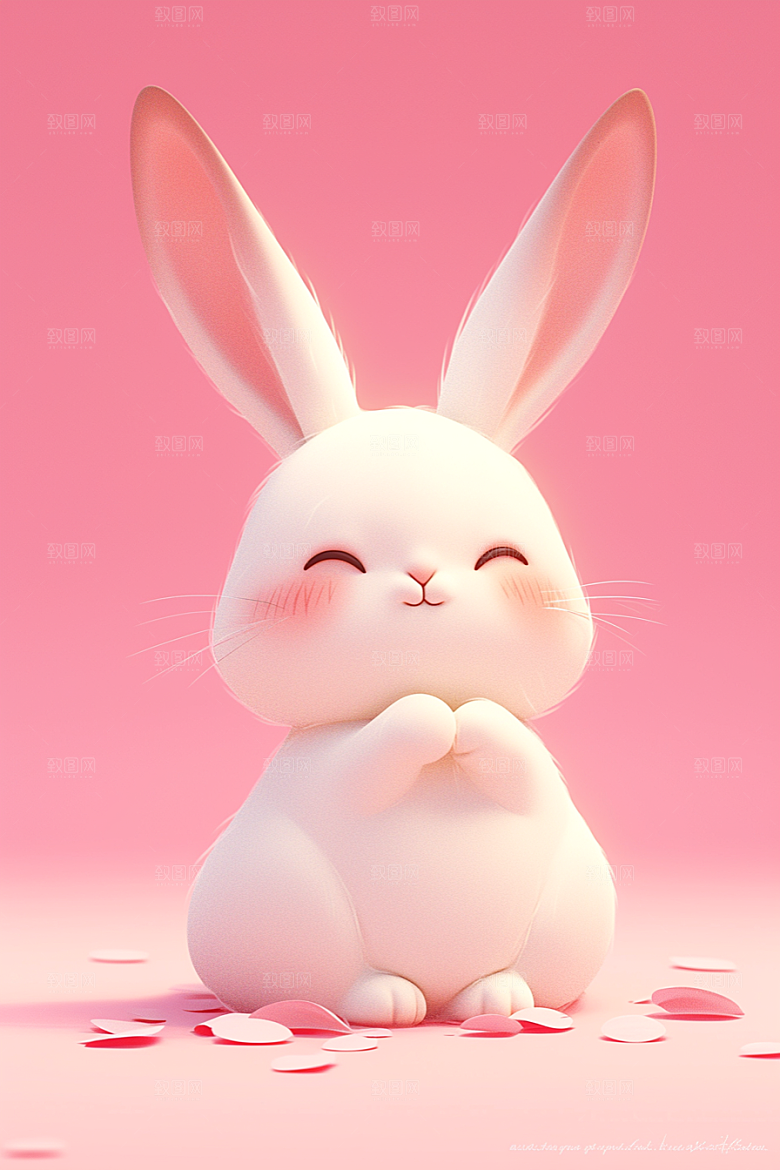 CG小兔子C4D拟人模型