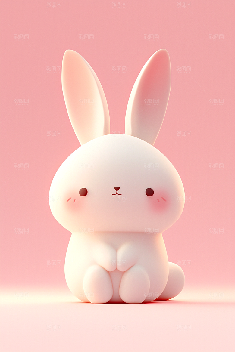 CG小兔子拟人IP模型