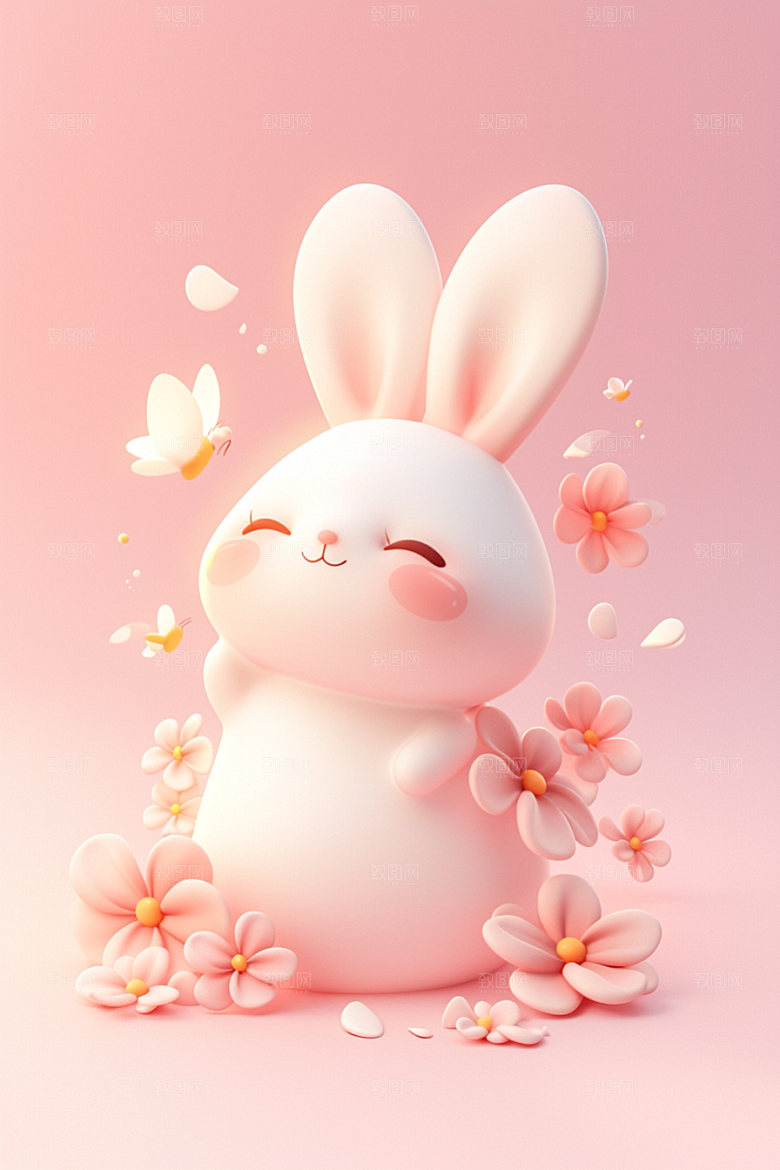 CG小兔子小动物IP模型