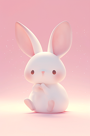 CG小兔子可爱拟人模型