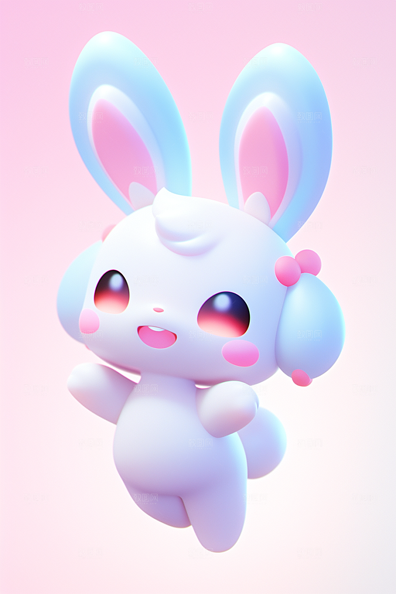 CG小兔子C4D可爱模型