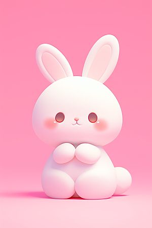 CG小兔子卡通可爱模型