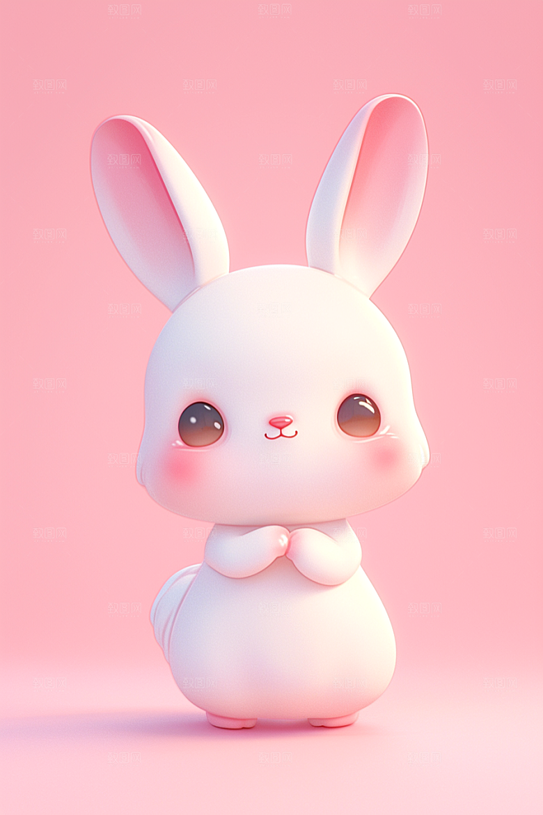 CG小兔子小动物IP模型