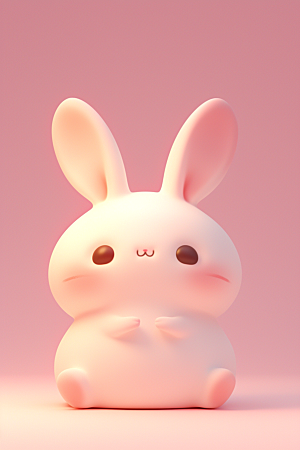 CG小兔子立体拟人模型
