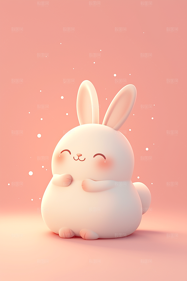 CG小兔子小白兔小动物模型