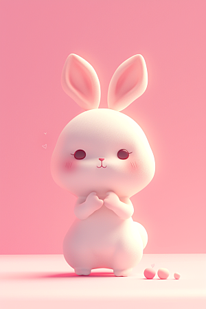 CG小兔子3D小动物模型