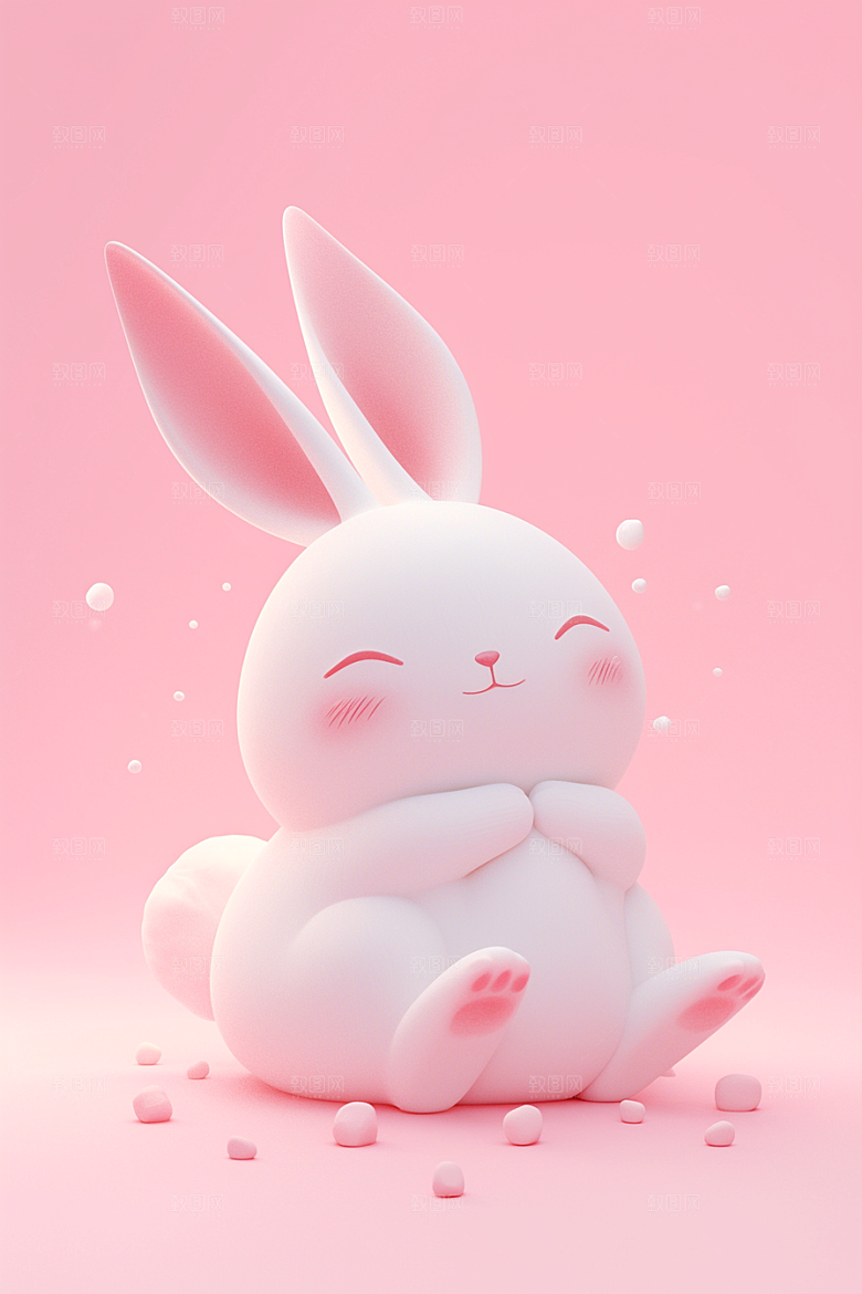 CG小兔子3D小动物模型