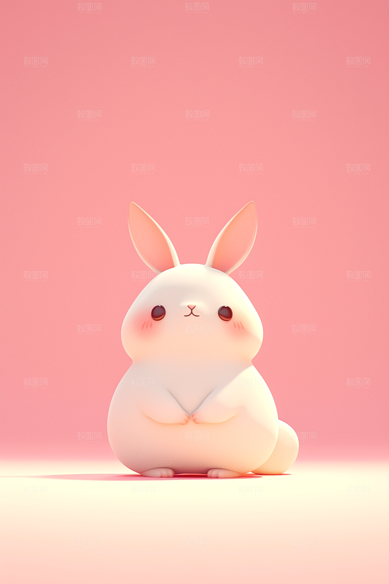 CG小兔子拟人IP模型