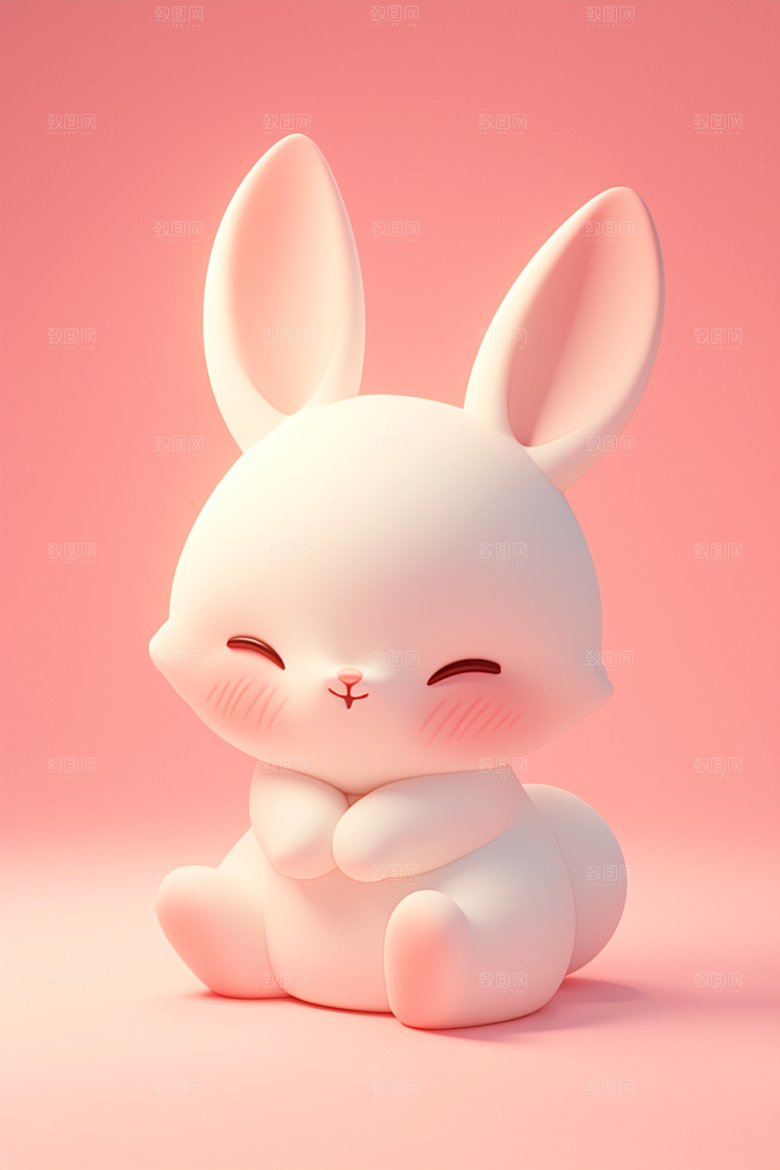 CG小兔子可爱C4D模型