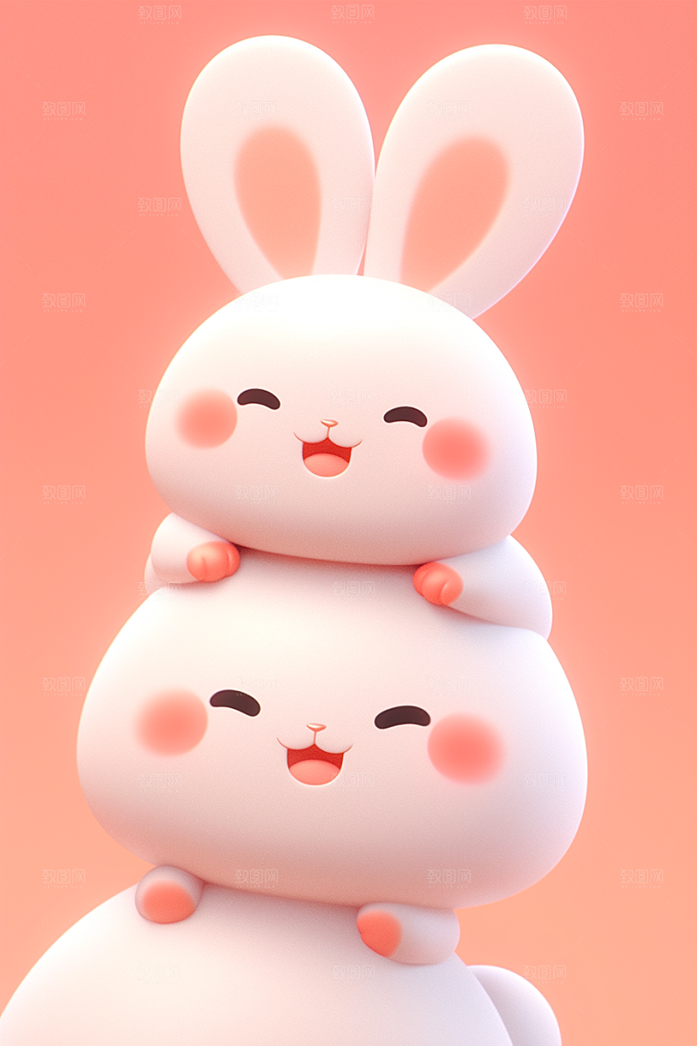 CG小兔子小动物立体模型