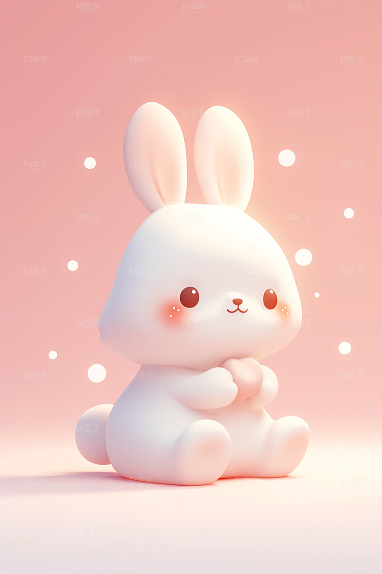 CG小兔子立体形象模型