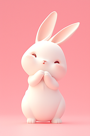 CG小兔子小动物IP模型