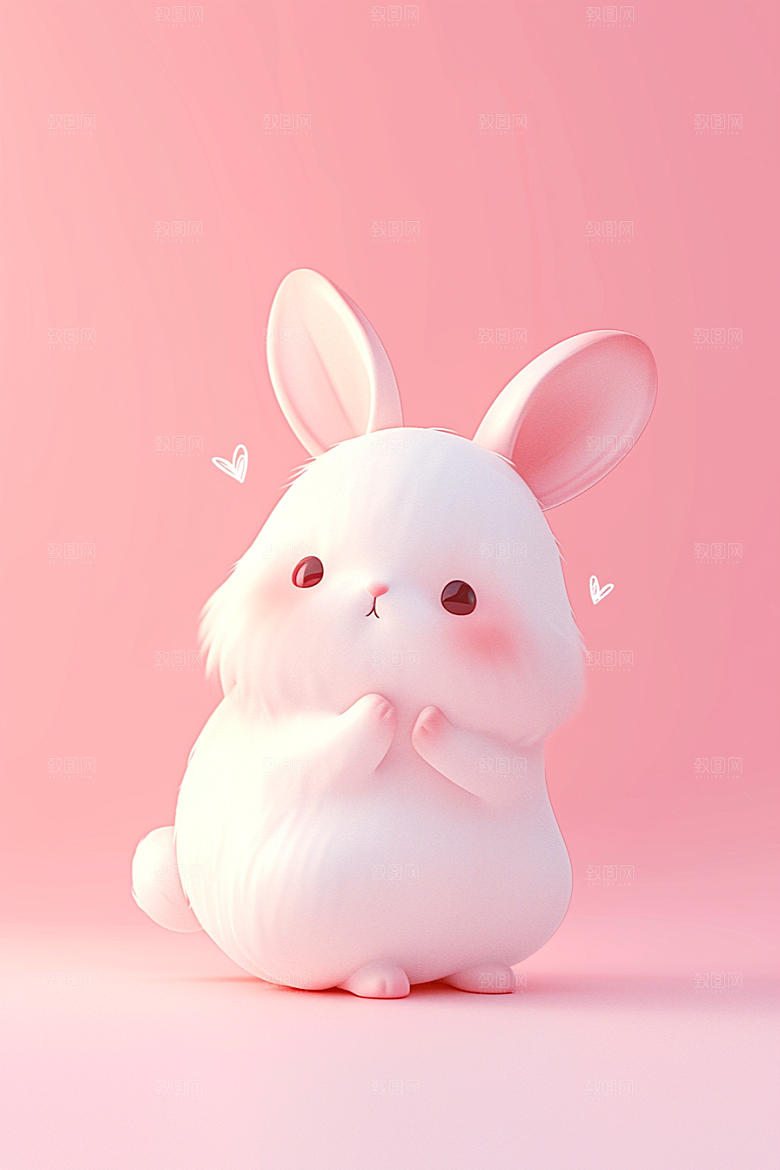 CG小兔子小白兔3D模型