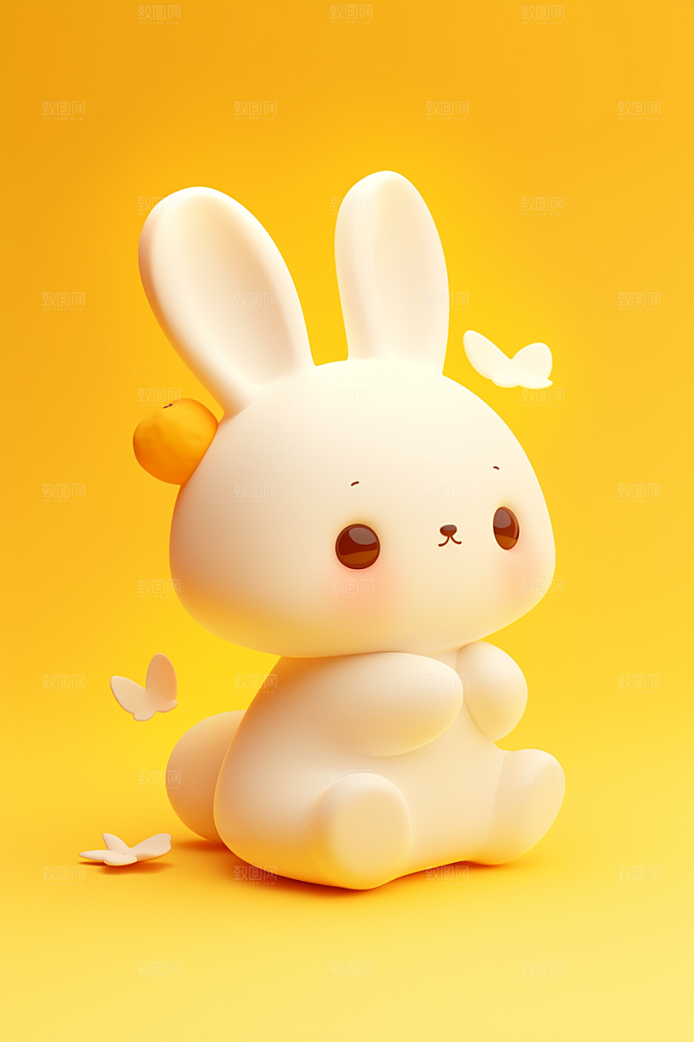 CG小兔子小动物立体模型