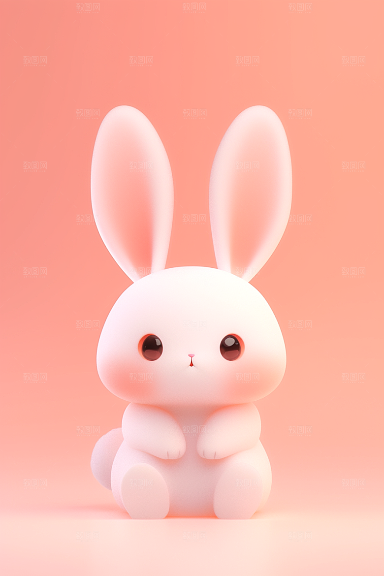 CG小兔子可爱立体模型