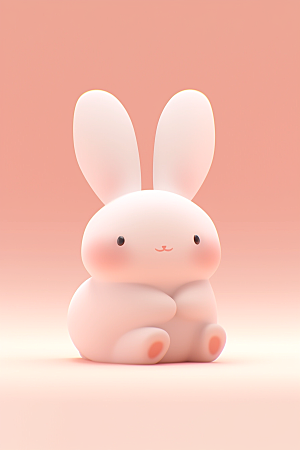 CG小兔子卡通IP模型