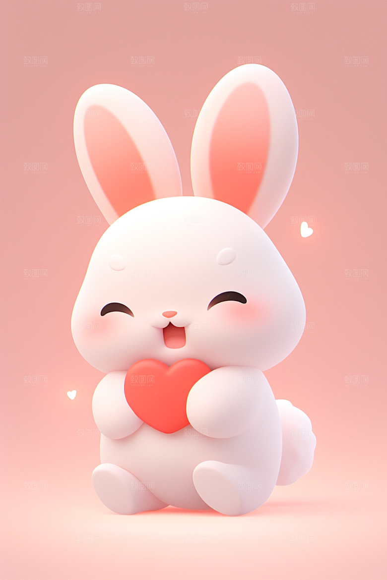 CG小兔子C4D形象模型