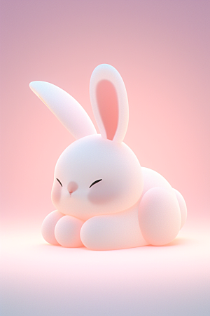 CG小兔子形象拟人模型