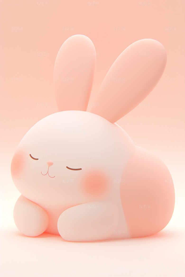 CG小兔子小白兔IP模型