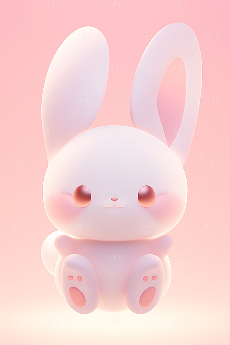 CG小兔子可爱C4D模型