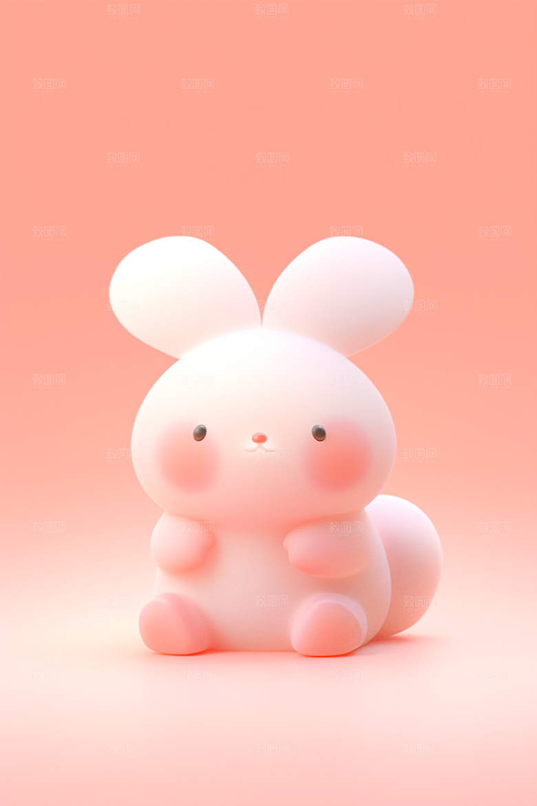 CG小兔子形象IP模型