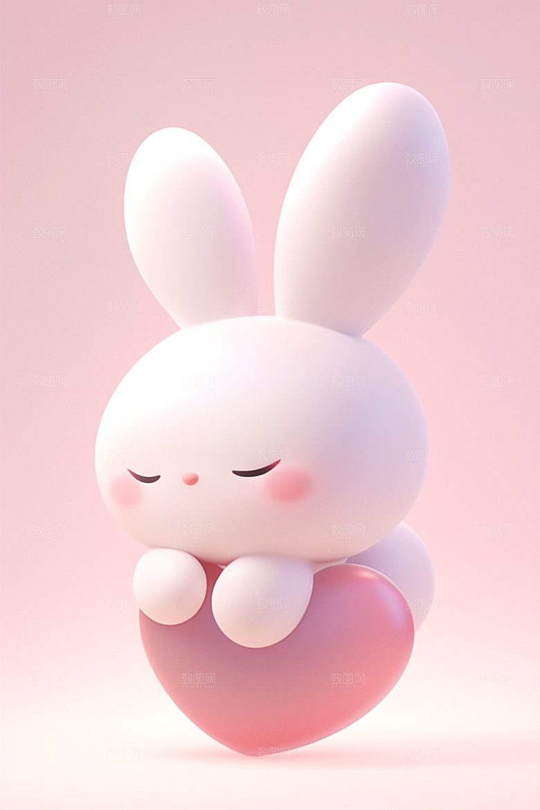 CG小兔子可爱C4D模型